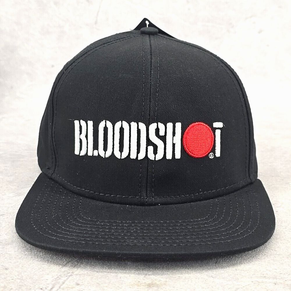 New BLOODSHOT Valiant Hat Script Logo‎ Snapback Black One Size Cap
